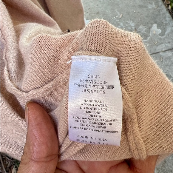 I Joah beige Star Patterned Women's open front cardigan/Sweater size L - Picture 5 of 10